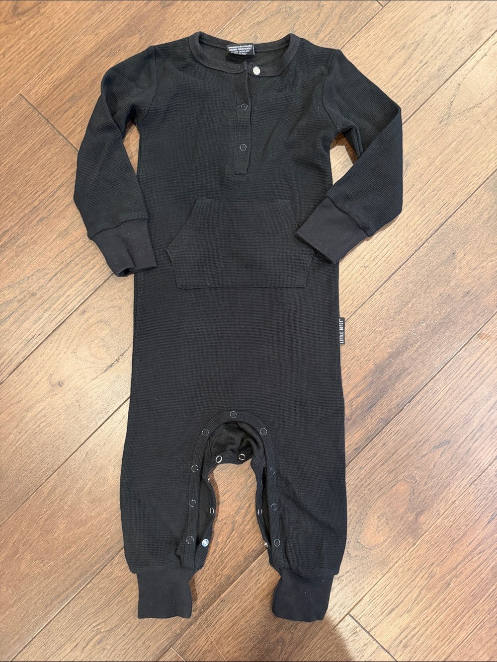 Baby Little Bipsy Waffle Long Sleeve Romper Size 2-3t - C39-145